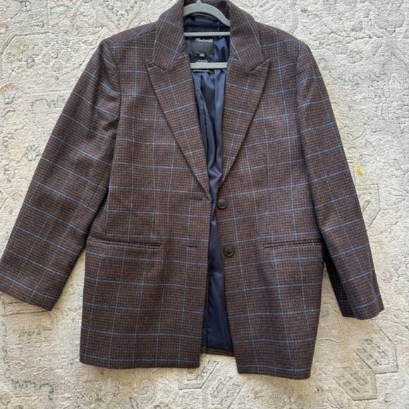 Madewell Bedford Oversized Blazer in Melissa Houndstooth Plaid - Picture 3 of 3